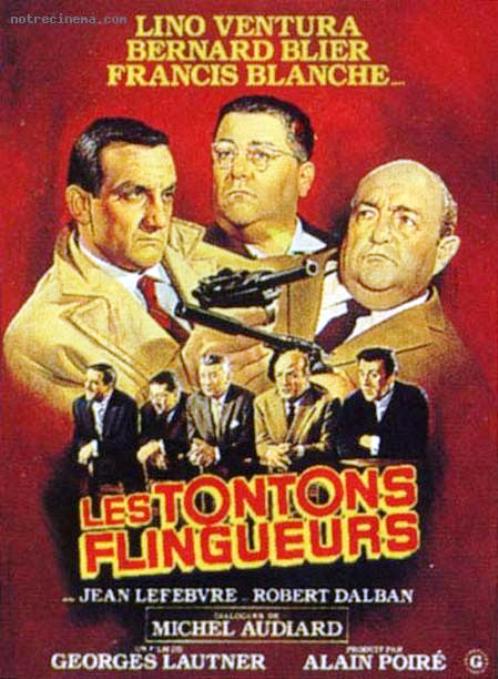 Francis Blanche et Jean lefebvre Bernard Blier 24x30 cm Générique Photo noir et blanc du film Les Tontons avec Lino Ventura